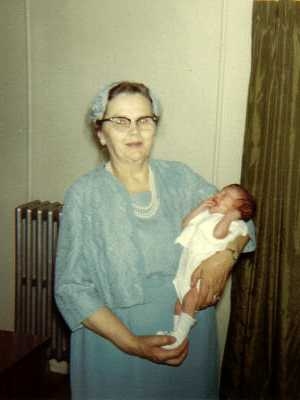 Mary Bomba with grandson John in 1967
